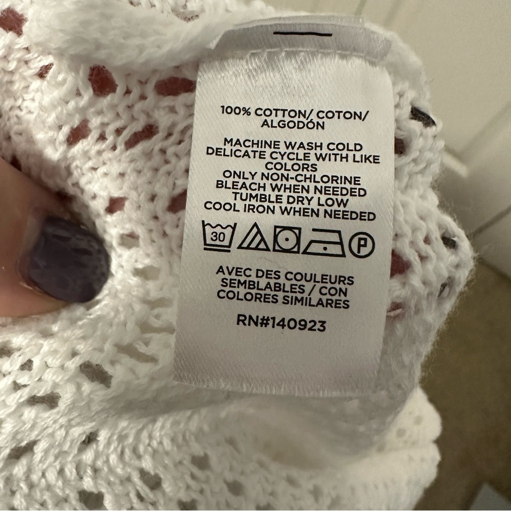 Ann Taylor LOFT Wide Sleeve Loose Knit Sweater in White Size XL NWT - Picture 6 of 10